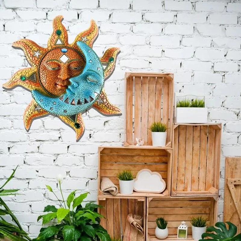 Солнце и луна художественное украшение Металлические ремесла креативные