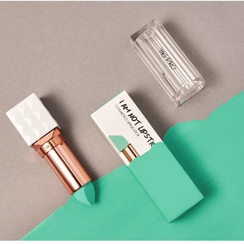 

Miss Gorgeous 1pc Makeup Sponge Lipstick Shape Cosmetic Puff Beauty Belleza Foundation Concealer Make Up Sponge Tool Green Color