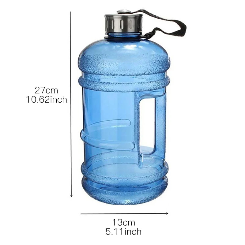 2.2L большая бутылка для воды, 1/2 галлонов, шейкер для протеина, пластиковая Спортивная бутылка для воды, рукоятка, для тренажерного зала, фитнеса, чайник, для улицы, большая чашка