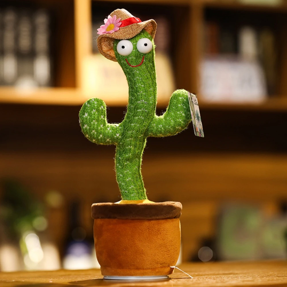 Lovely Talking Toy Dancing Cactus Doll Speak Talk Sound Record Repeat Toy Kawaii Cactus Toys Children Home Decor Accessories
