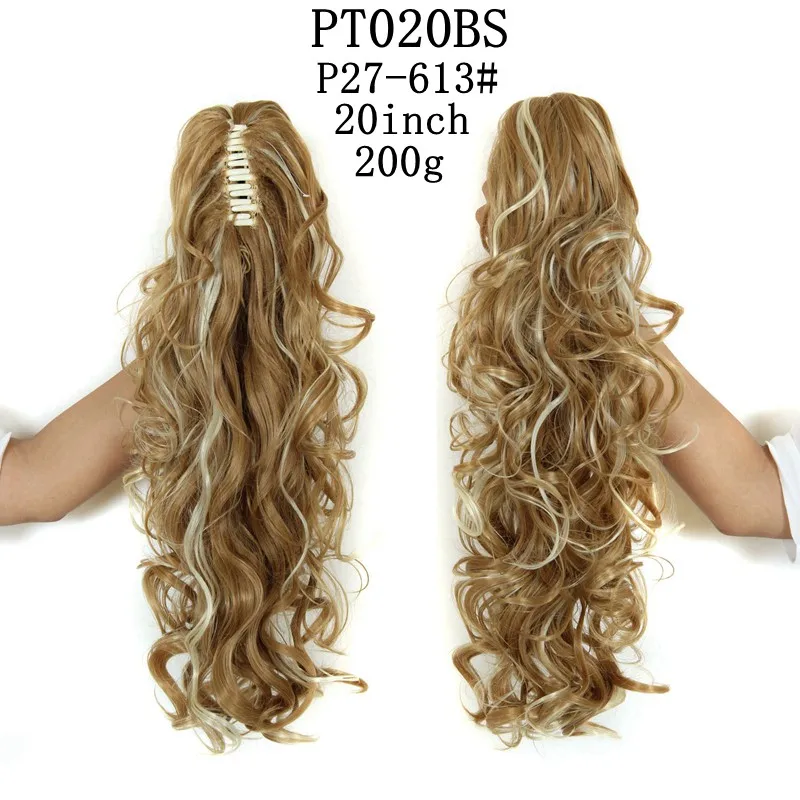 Lisi aplique de cabelo sintético feminino, prendedor