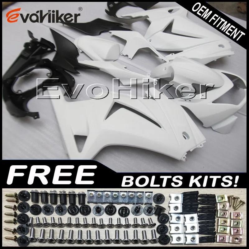 Custom motorcycle cowl for ZX250R EX250 2008 2009 2010 2011 2012 ABS motor panels Body Kit Injection mold white+gifts Custom motorcycle cowl for ZX250R EX250 2008 2009 2010 2011 2012 ABS motor panels Body Kit Injection mold white+gifts