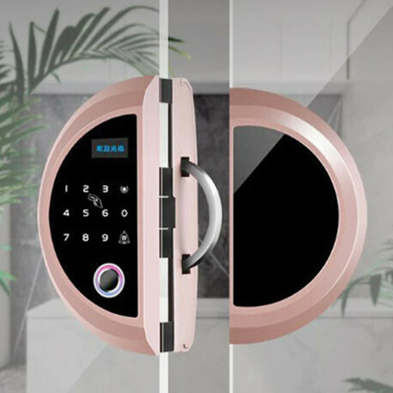 

Hot Glass Door Electronic Lock Single Door Double Door Intelligent Fingerprint Lock Password Lock (ROSE)