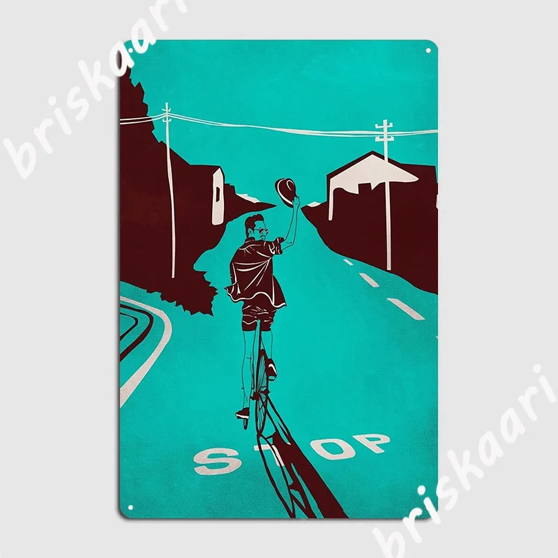 

Ride Poster Metal Plaque Wall Cave Mural Painting Funny Bar Cave Tin sign Poster