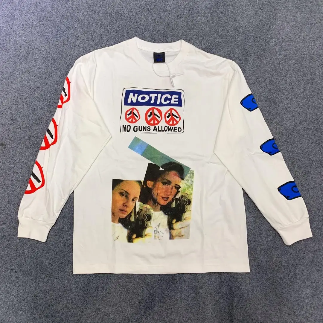 19SS Rock Asap Rocky высокое качество унисекс футболки для мужчин и женщин без оружия в диких фильмах HIDJI уличная хип хоп Футболка - Цвет: 2white
