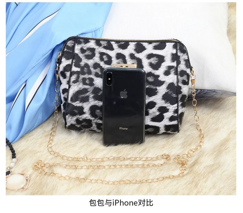 Small Cross Over Body Bag Ladies Shoulder Handbag Purse Women Messenger Satchel Fashion PU Waterproof Leopard Travel Crossbody