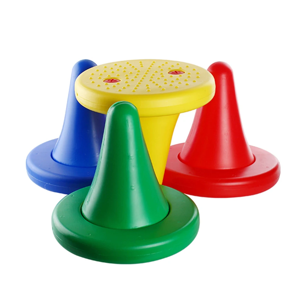 

1Set Kids Balance chair Plastic T Stool Single Leg Chair Sensory Integration Indoor Outdoor Toys Fitness Activity Game for Kids