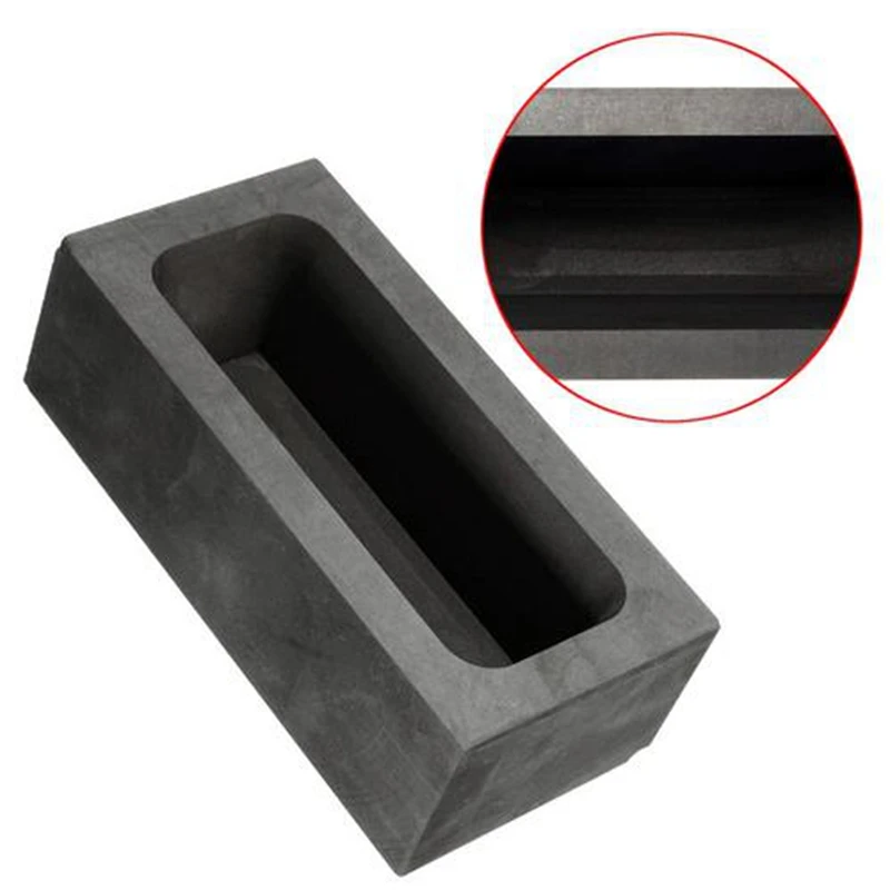 85oz Gold Large Graphite Ingot Mold Melting Casting Refining Scrap Bar Crucible5