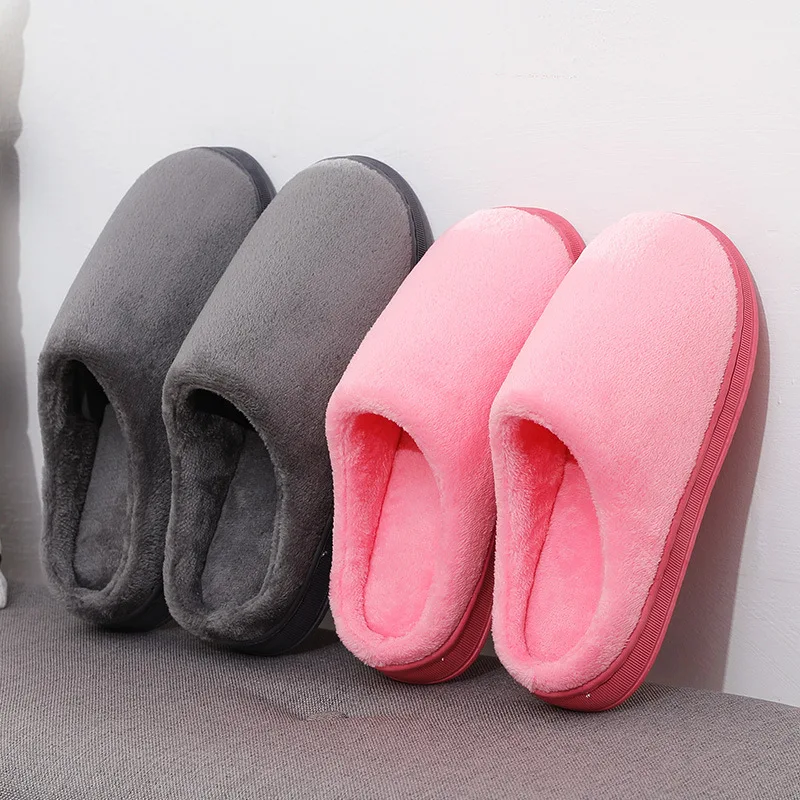 Женские домашние тапочки нескользящая зимняя теплая Домашняя обувь для