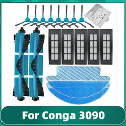 Pièces de rechange pour aspirateur Robot Cecotec Conga 3090, rouleau filtrant Hepa, brosse latérale principale, chiffon de vadrouille, accessoires 