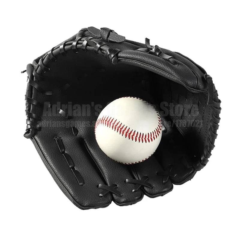Kids/Adults Baseball Set With 1 Baseball Glove& 1 Ball 3 Colors Thick Leather Glove Baseball Mitt