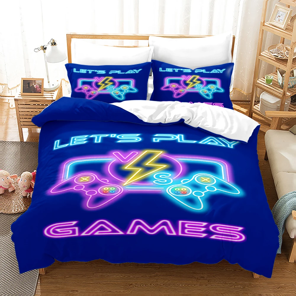 PlayStation Bedding Set 3D Print Colorful Gamer For Bedroom Kids ...