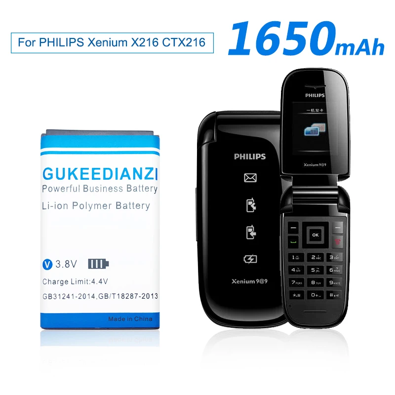 GUKEEDIANZI 1650 мАч AB1050EWM сменная батарея для PHILIPS Xenium X216 CTX216 литий-полимерная аккумуляторная батарея