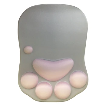 

3D Mouse Pad Anime Silicone Cat Paw Mouse Pad Wrist Rest Support Memory Foam Mat L4MD