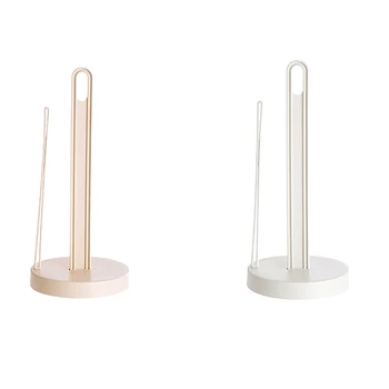 

2 Pcs Vertical Roll Holder Paper Napkin Shelf Desktop Punch Paper Towel Storage Holders for Kitchen Tissue Punch-Free Storage Ra