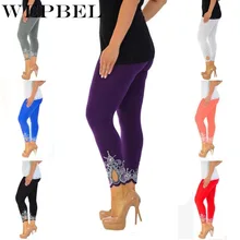 WEPBEL, женские леггинсы, цветочные, тонкие, длина по щиколотку, зима, осень, повседневные, модные, эластичные, для девушек, длинные штаны, брюки