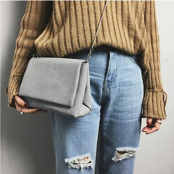 

Women's Fashion Frosted Style Hasp Handbag Soild Business chain Small office Crossbody Shoulder Bags Totes Female phone Bag
