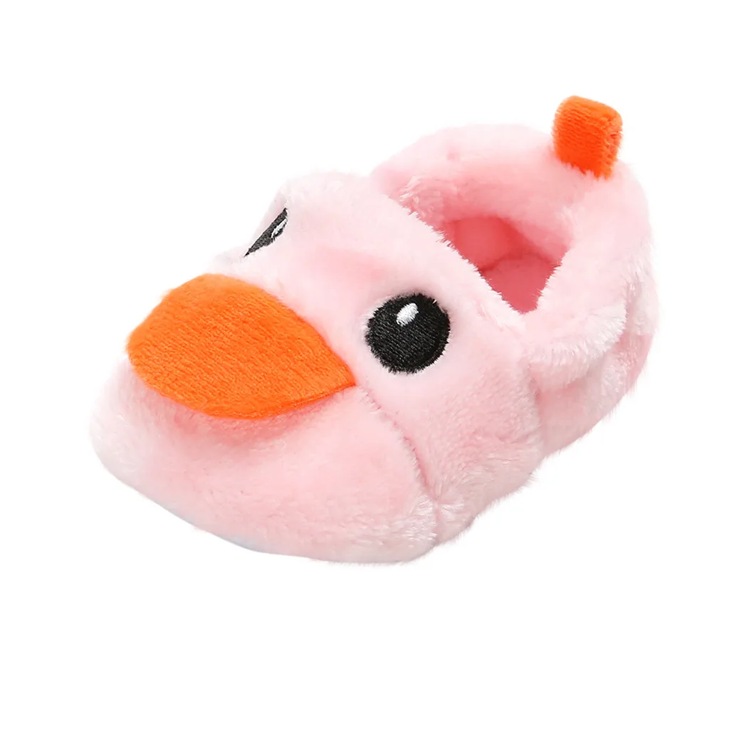 Обувь для маленьких мальчиков и девочек удобная мягкая Нескользящая теплая детская обувь для новорожденных - Цвет: Розовый