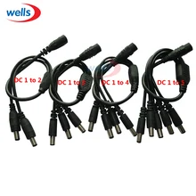 1PCS 1 DC Female To 2 3 4 5 Male plug Power Cord adapter Connector Cable