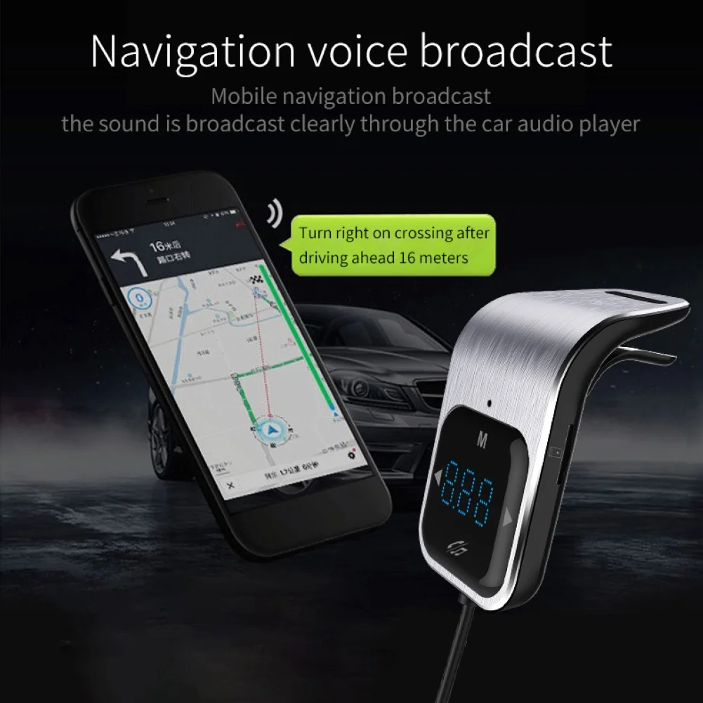 BC39 сенсорный Автомобильный MP3-плеер Bluetooth Hands-free fm-передатчик двойной USB зарядное устройство