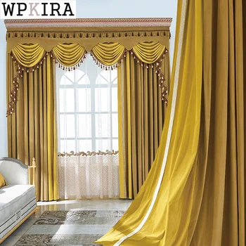

Modern Luxury Curain for Living Room Velvet Cloth Blackout Curtain Bedroom Drape French Window Sheer Custom Made S594#40