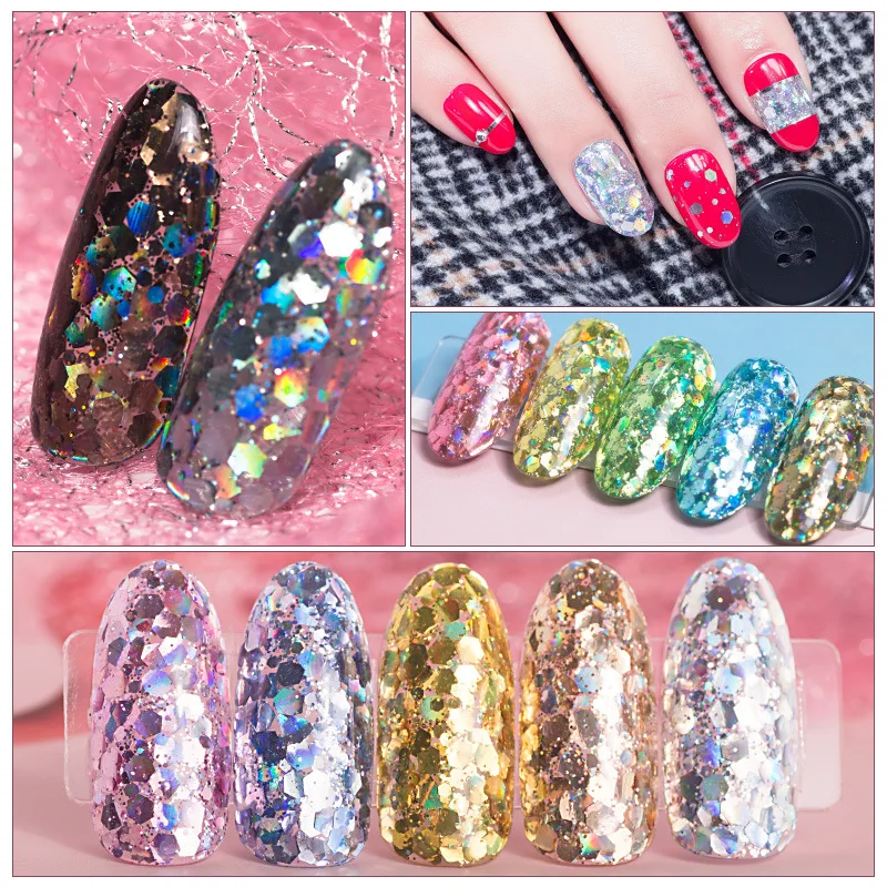 

Nail art new sequins 12 color nail art evil charm fairy tale pupil bright glitter laser sequins nail decoration nail charm