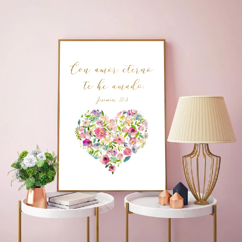 Spanish Bible Verse Print Living Room Decor