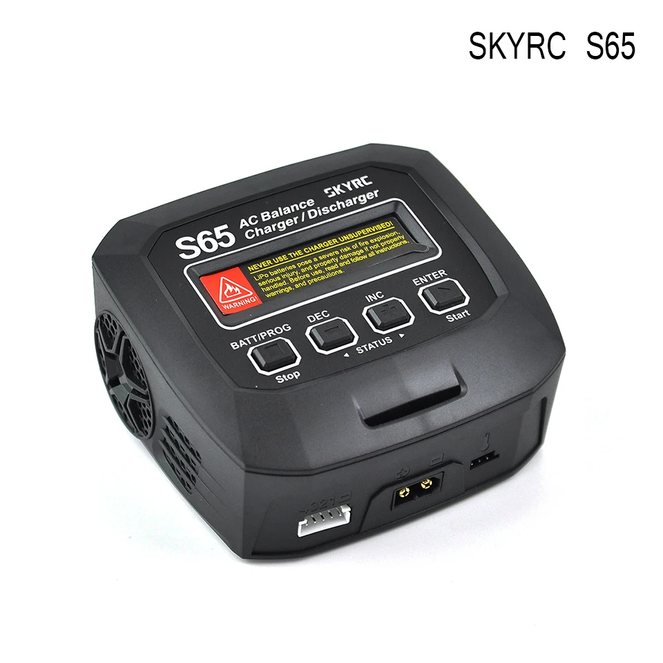 

SKYRC S65 Charger 10W Discharger XT60 Connector 65W 6A AC Balance Smart Charger For LiPo/LiFe/Lilon/NiMH/NiCd/PB/LiHV RC Models