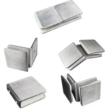 1pcs 304 Stainless Steel Glass Clamp Bracket Holder Heavy Duty Clam Shelf Clip Support Shower Room Mirror L-Camp Bathroom Clip