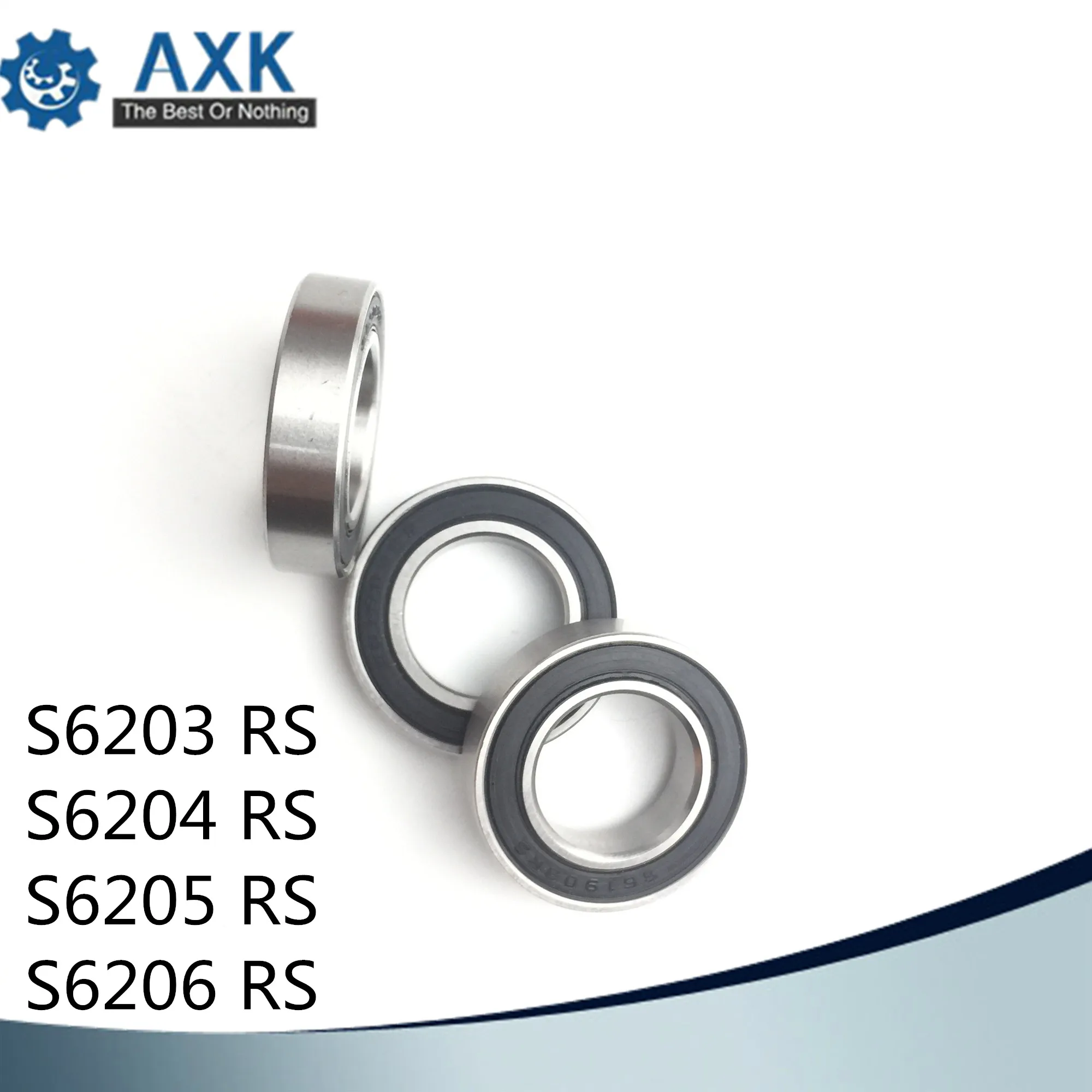Bearings 6203 6204 6205 6206 ( 1 PC) 440C Stainless Steel Rings With Si3N4 Ceramic Balls Bearing S6203 S6204 S6205 S6206