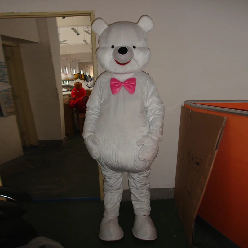 

mascot White bear cartoon character mascot costume costume ball mascot