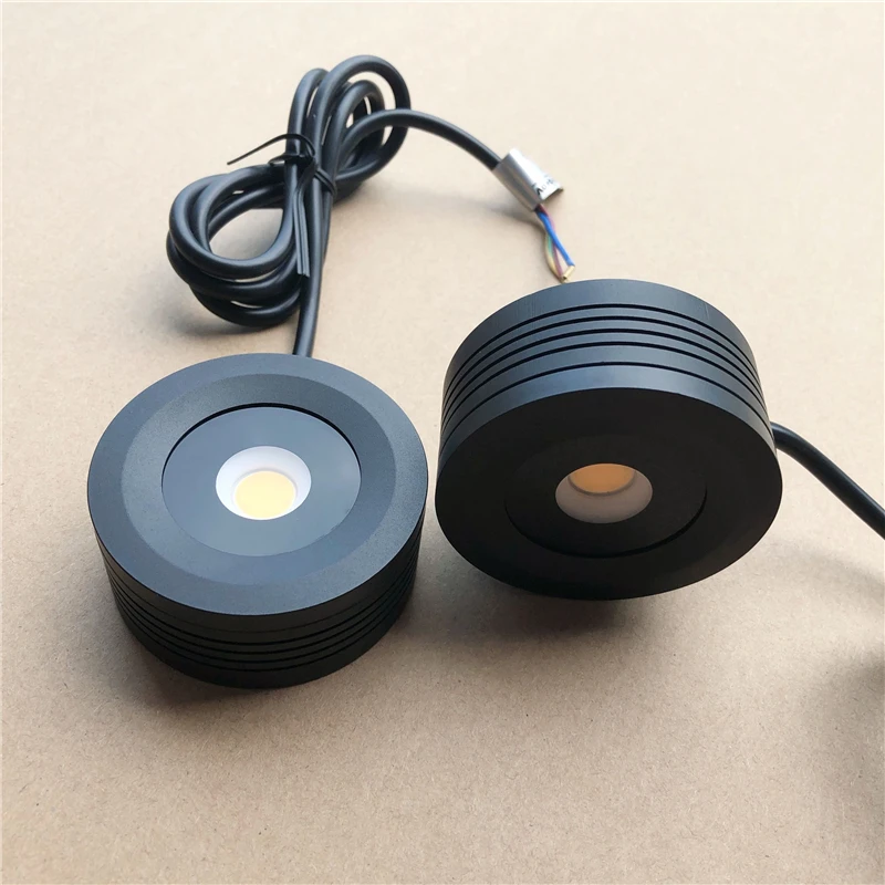 Dimmable COB под шкаф светильник s 7W светодиодный шайба кухонный Круглый Прилавок