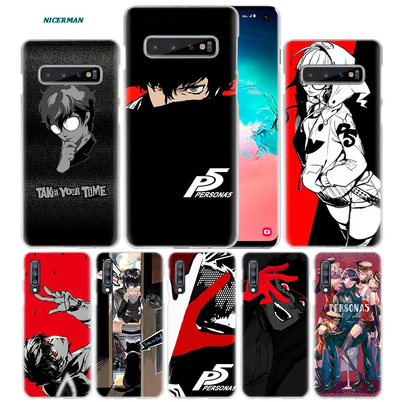 

P5 Persona 5 Case for Samsung Galaxy Note 10 5G 9 8 S10 S9 S8 Plus A50 A40 A70 A20e Note10 + PC Phone Coque Cover Caso A50s A10e