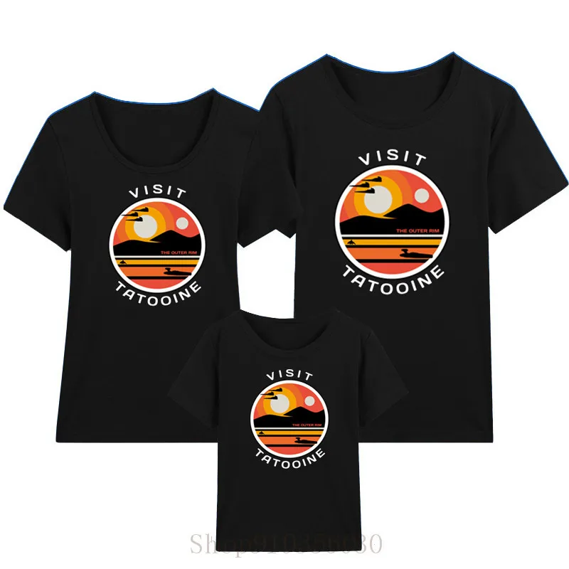 Suns Star-Wars Tatooine mommy and me onesie mom and daughter parent-child outfit boys clothes kids summer clothes
