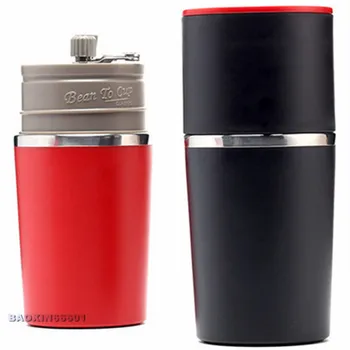 

Grinding brewing filter insulation one cup hand grinder machine travel trip out camping portable coffee grinding hand cup