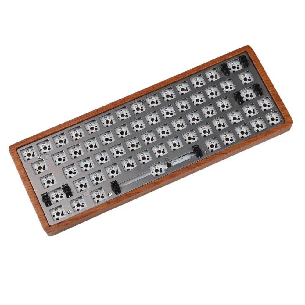 GK64 GK64S клавиатура комплект CNC деревянный корпус Bluetooth Проводная пластина pcb