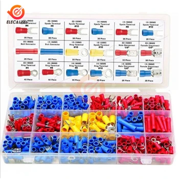 

520Pcs Assorted Insulated Electrical Wire Terminals Crimp Connectors Spade Set