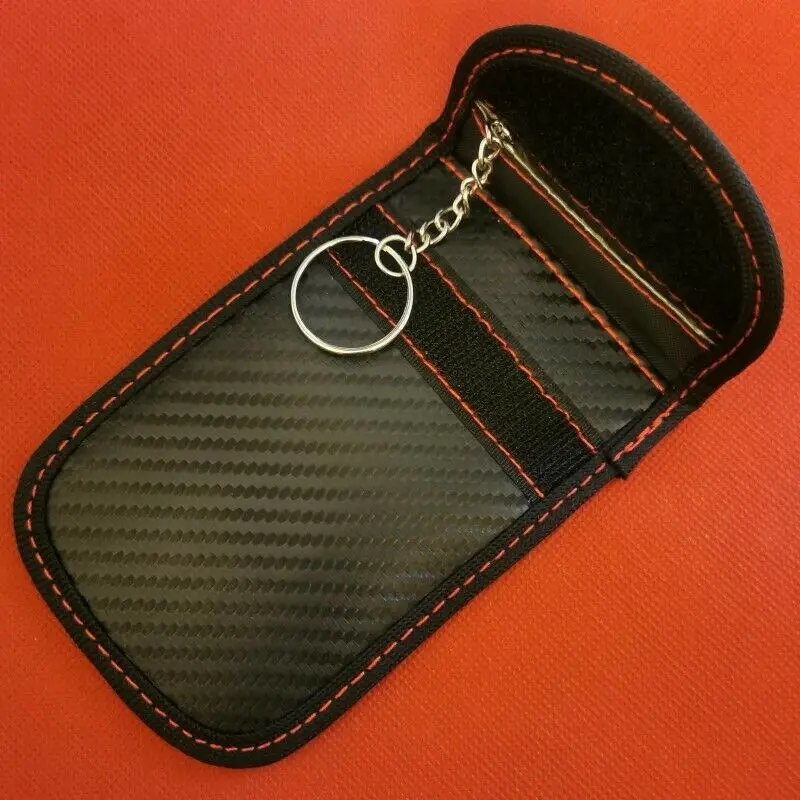 Car Key Signal Blocker Case Signal Shield Case Protector Pouch Car Keys Ring Keyless RFID Blocking Bag car key blocker,car key shielding box,faraday key fob protector