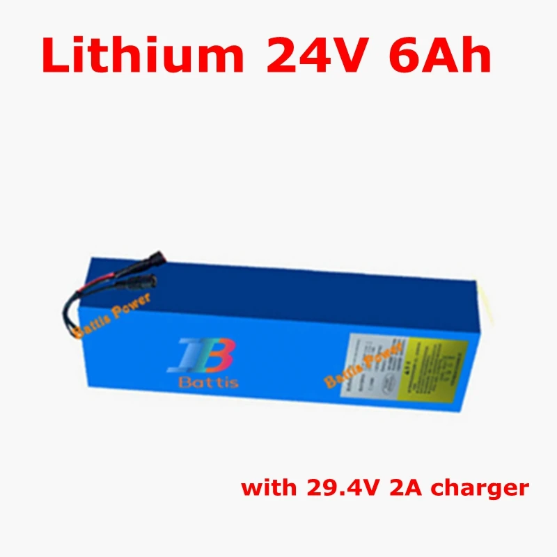 18650 24V 6Ah Lithiun литий-ионный аккумулятор с зарядным устройством литиевая 24v батарея