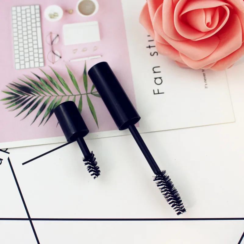 8pcs/Pack 0.8ml/3ml Empty Mascara Tube Eyelash Cream Vial/Liquid Bottle Sample Cosmetic Container with Leakproof Inner Black Cap