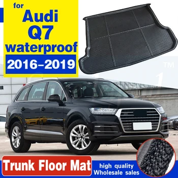 

For Audi Q7 2016 2017 2018 2019 Boot Tray Cargo Liner Rear Trunk Floor Mat Carpet Luggage Cargo Tray Car Accessory