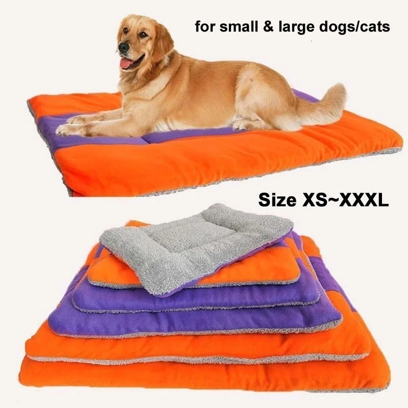 Ультра мягкое теплое одеяло для больших собак для маленьких и средних домашних животных, спальный коврик для кошек, хлопок, все сезоны, моющийся коврик Конура для собак, подушка