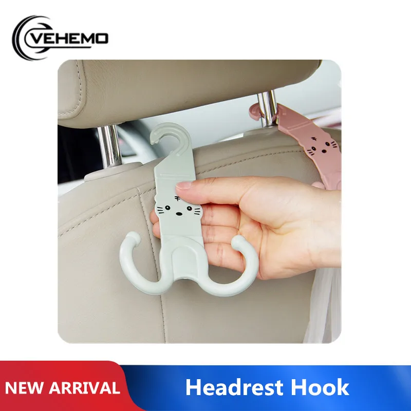

Car Seat Hook Auto Headrest Hanger Cute Cars Grocery Storage Plastic Hook Parts Accessories Color Random