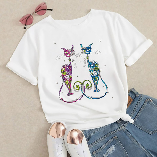 Arrival T Shirt Tee Women Short Sleeves Casual O-neck Female Basic Cartoon Fashion Ladies Clothes Summer Graphic Tops Tshirt