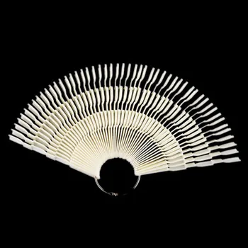 

New Bamboo style color swatches 150 colors fan shape Nail art display shelf Polish Card Template False Nail Tips Salon Art Tools