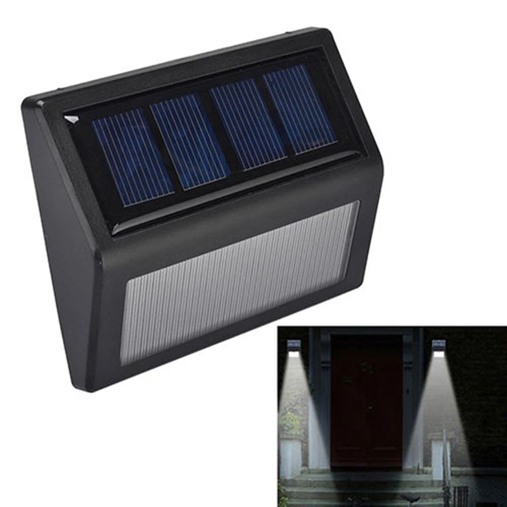 6 LED Solar Detection Wall Light Solar Led Powered Garden Lawn Lights Outdoor Infrared  Light