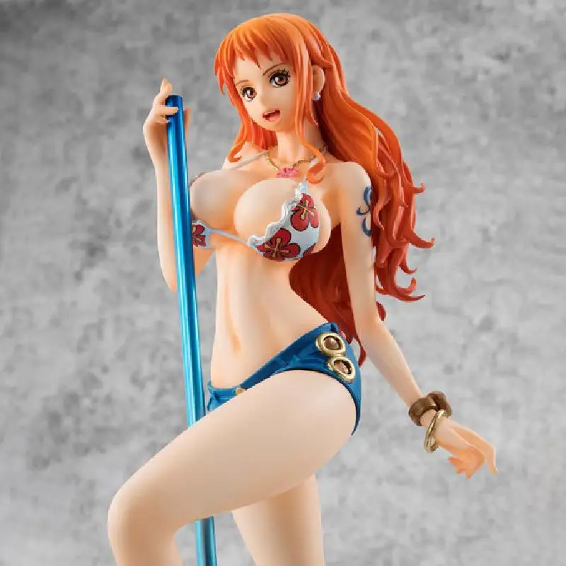 23 см Nami Pole Dance сексуальные аниме фигурки игрушки кукла в купальнике Ver. ПВХ