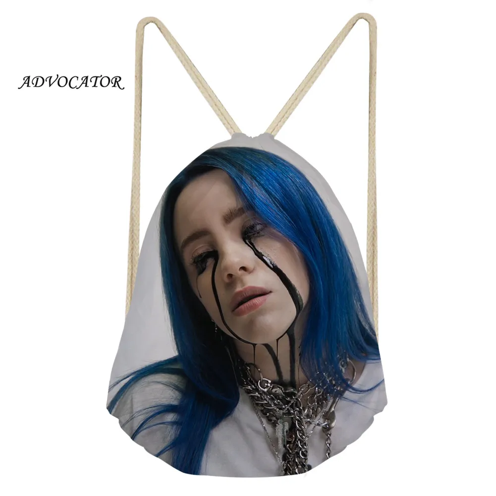 ADVOCATOR BIllie Eilish сумка с 3d принтом для мальчиков и девочек, водонепроницаемая сумка для хранения, рюкзак, женские сумки на плечо - Цвет: as picture