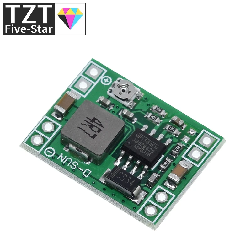 TZT Ultra-kleines DC-DC-Abwärtswandler-Netzteilmodul MP1584EN 3A, einstellbarer Abwärtswandler für Arduino, ersetzt LM2596 – Detail 7