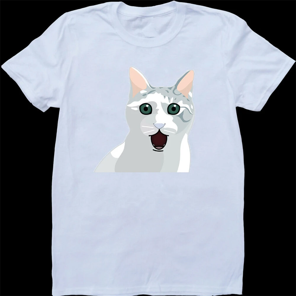 Oh My God Omg Cat смешной мем мужские белые изготовленные на заказ футболки уличная